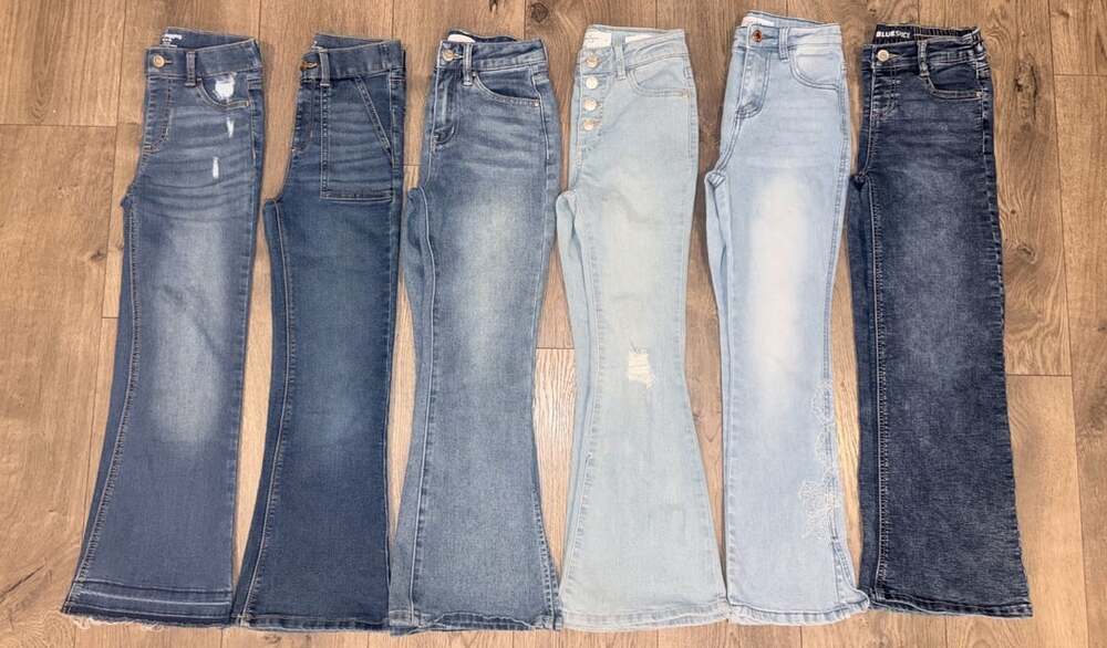 Lot of 6 Girls size 7-8 Flare Jeans